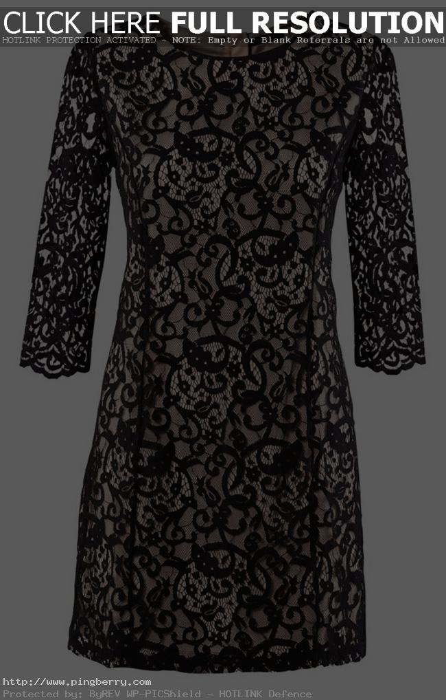 black beige lace dresses