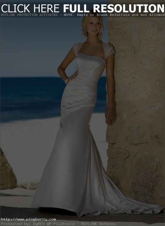 white beach wedding dresses