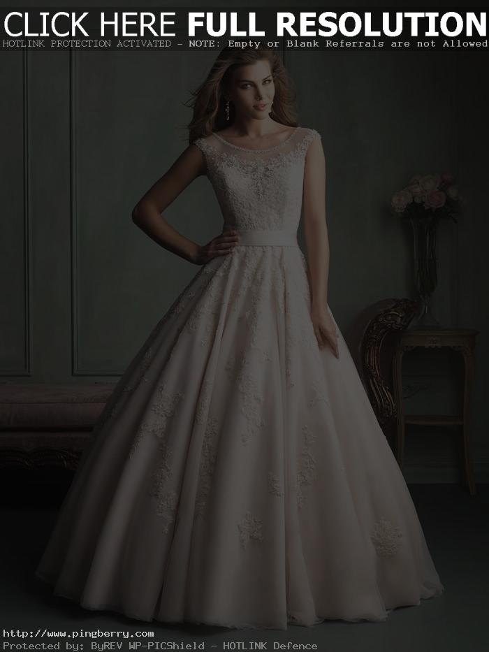 Allure Bridals Lace Ball Gown Wedding Dress