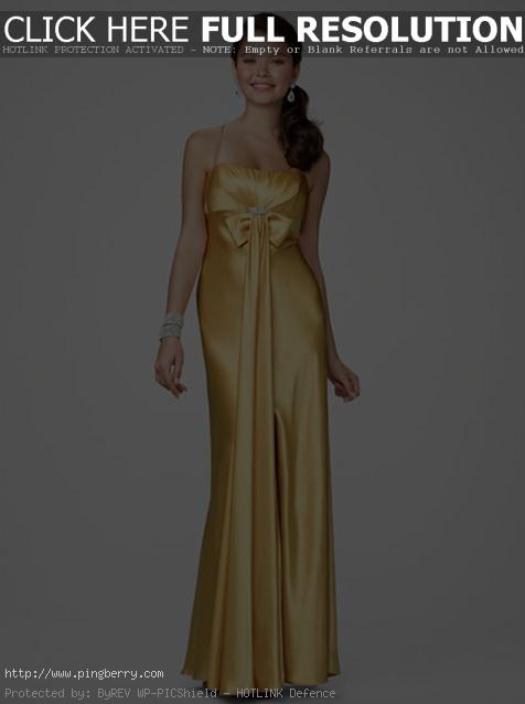 long gold dresses for women