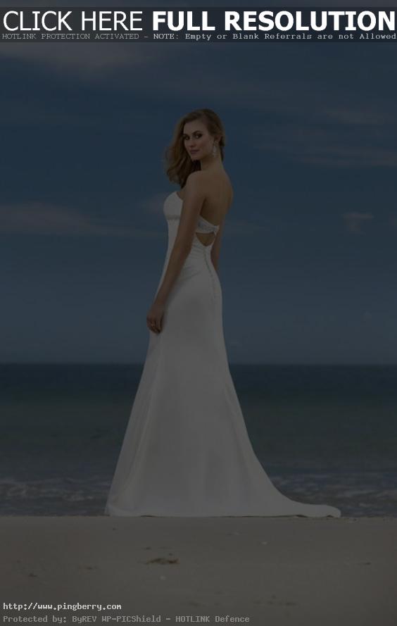 long white strapless beach dress