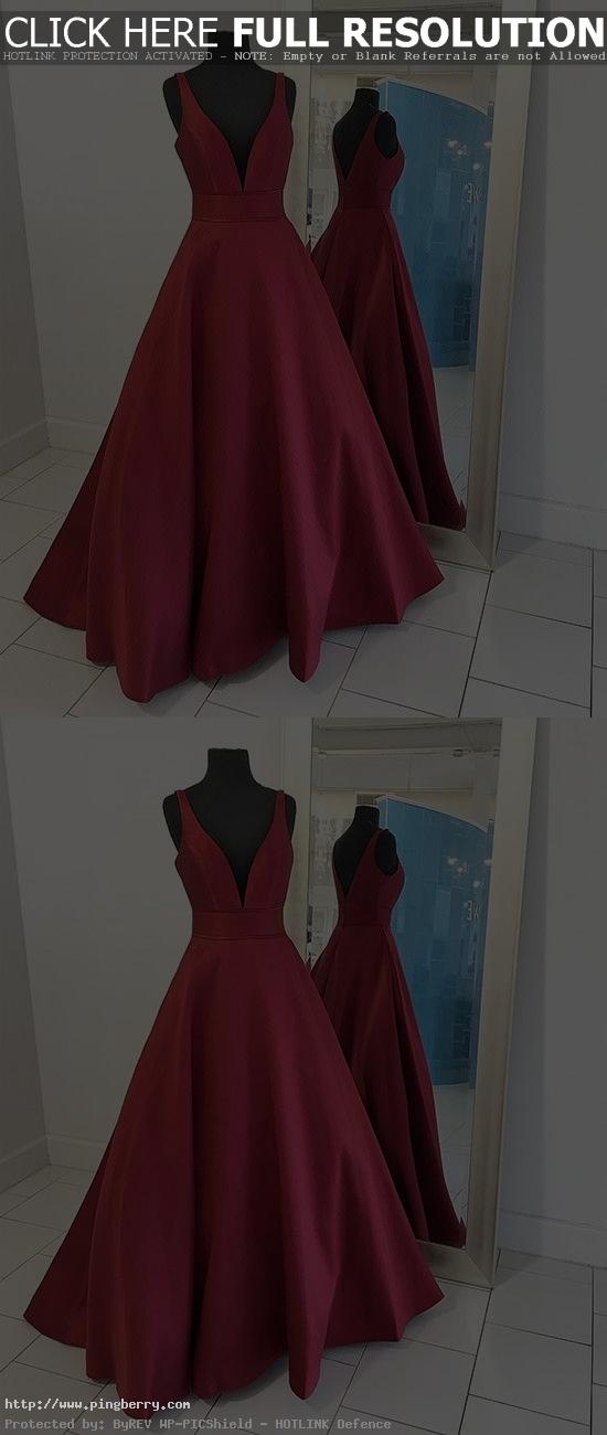 I love the color burgundy.  This would be a beautiful prom dress!...