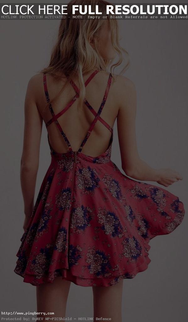 DETAILS: Adorable Strappy Backless Skater Dress Strappy back Unlined FIT: Loose ...