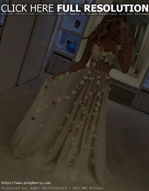 unique sweetheart tulle white long prom dress, cute white tulle evening dress fo...
