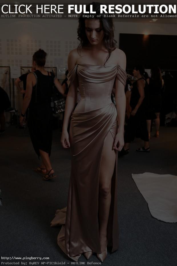 ralph and russo gold dress
